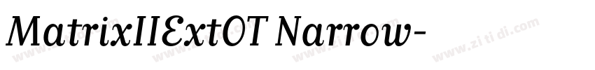 MatrixIIExtOT Narrow字体转换